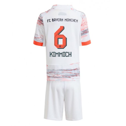 Stroje piłkarskie Bayern Munich Joshua Kimmich #6 Koszulka Wyjazdowej dla dzieci 2025-26 Krótki Rękaw (+ szorty)